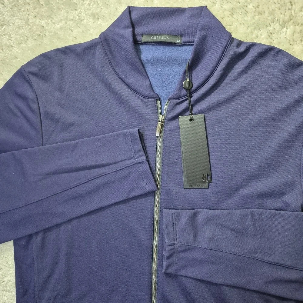 Greyson Siasconaset Active Jacket Full Zip Medium Abyss Purple Performance Golf